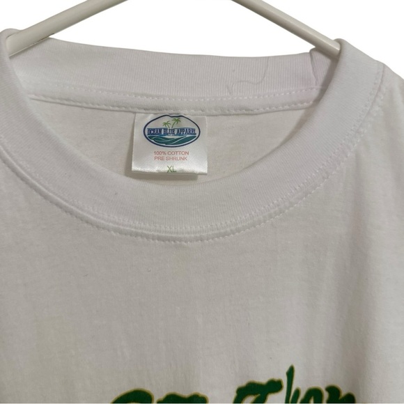 Ocean Blue Apparel St. Thomas U.S. Virgin Islands Map Tee White XL - Picture 3 of 4